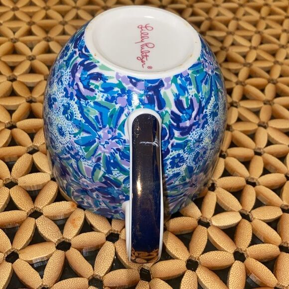 Lilly Pulitzer Ceramic Dinner Blue Coffee Mug Floral - Picture 4 of 7